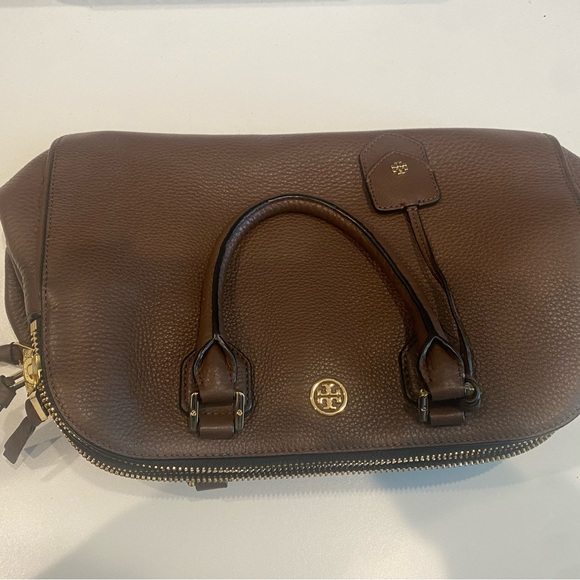 Brown Tory Burch 3 pocket tote - Picture 7 of 8